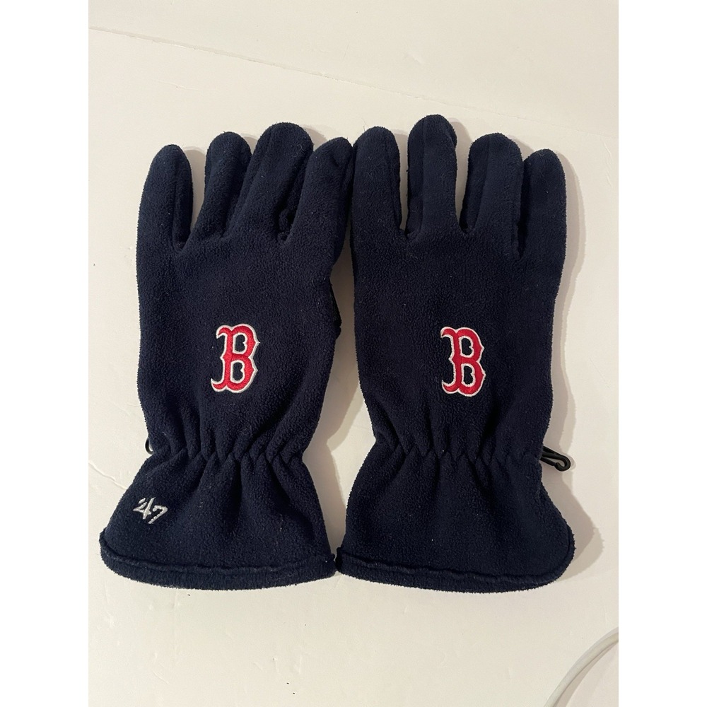 ’47 Brand Boston Red Sox MLB Navy Fleece Winter Gloves Adult One Size